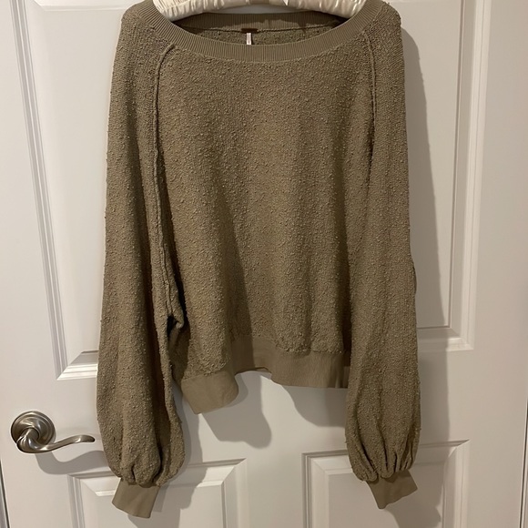 Free People Dolman Sleeve Nubby Crewneck Sweater XS - Picture 1 of 9